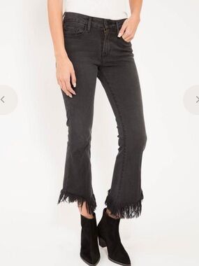 FRAME DENIM LE CROP MINI BOOT' SHREDDED RAW IN FOX PARK 30